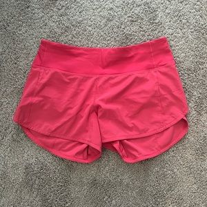 Lululemon Speed Up Shorts Hot Pink